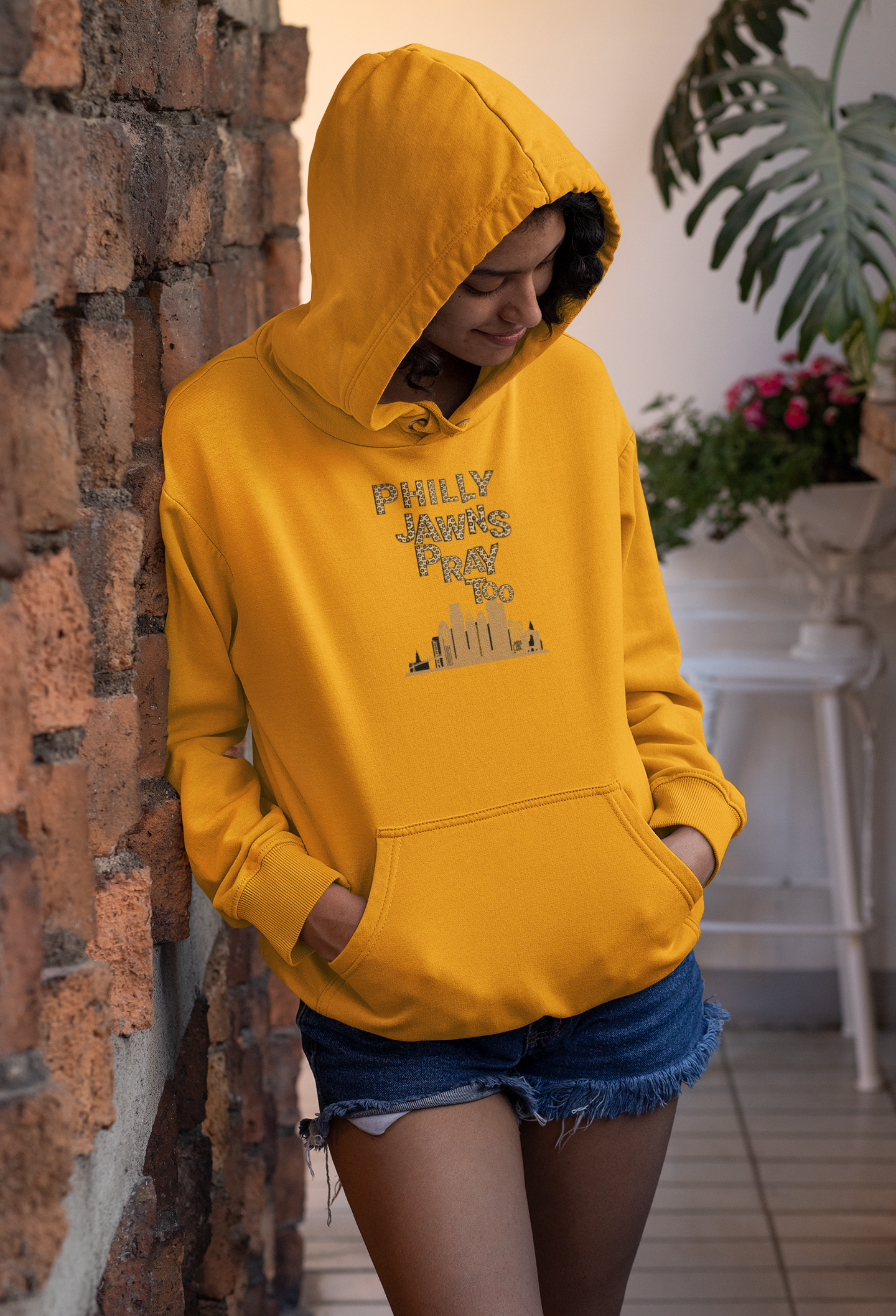 Philly Jawns Pray Too Unisex Heavy Blend™ Hooded Sweatshirt - Comfortable, Stylish Apparel for City Pride