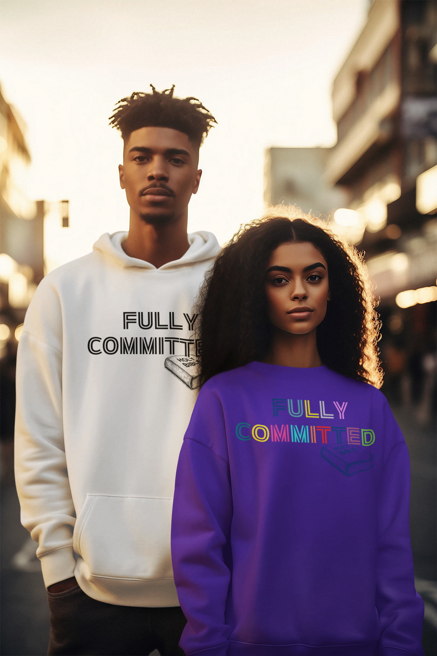 MULTICOLOR FULLY COMMITTED Unisex Heavy Blend™ Hooded Sweatshirt