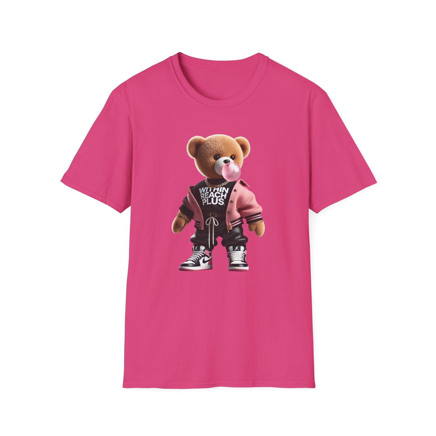 WITHIN REACH PLUS FUN BEAR Graphic Unisex Softstyle T-Shirt - Streetwear Vibe for Everyday Style