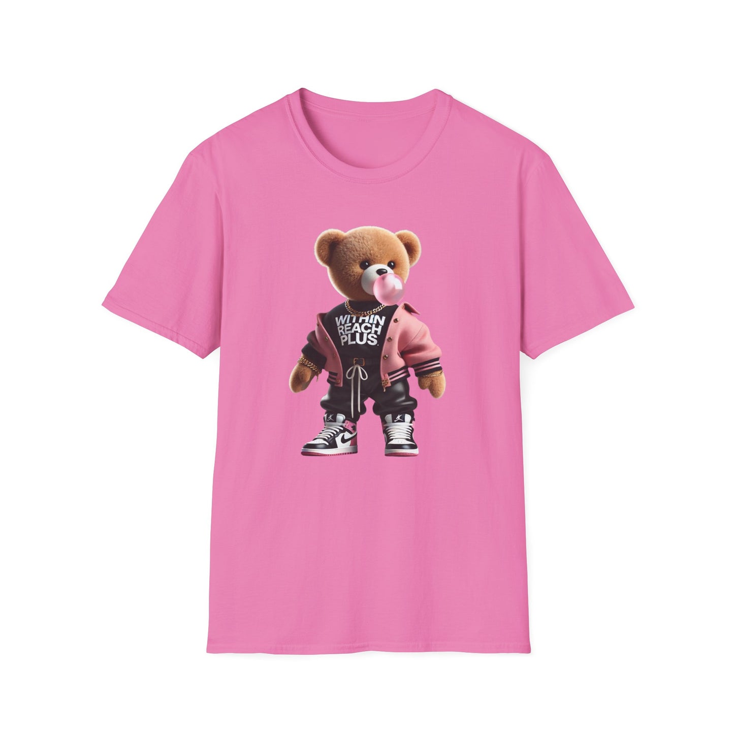 WITHIN REACH PLUS FUN BEAR Graphic Unisex Softstyle T-Shirt - Streetwear Vibe for Everyday Style