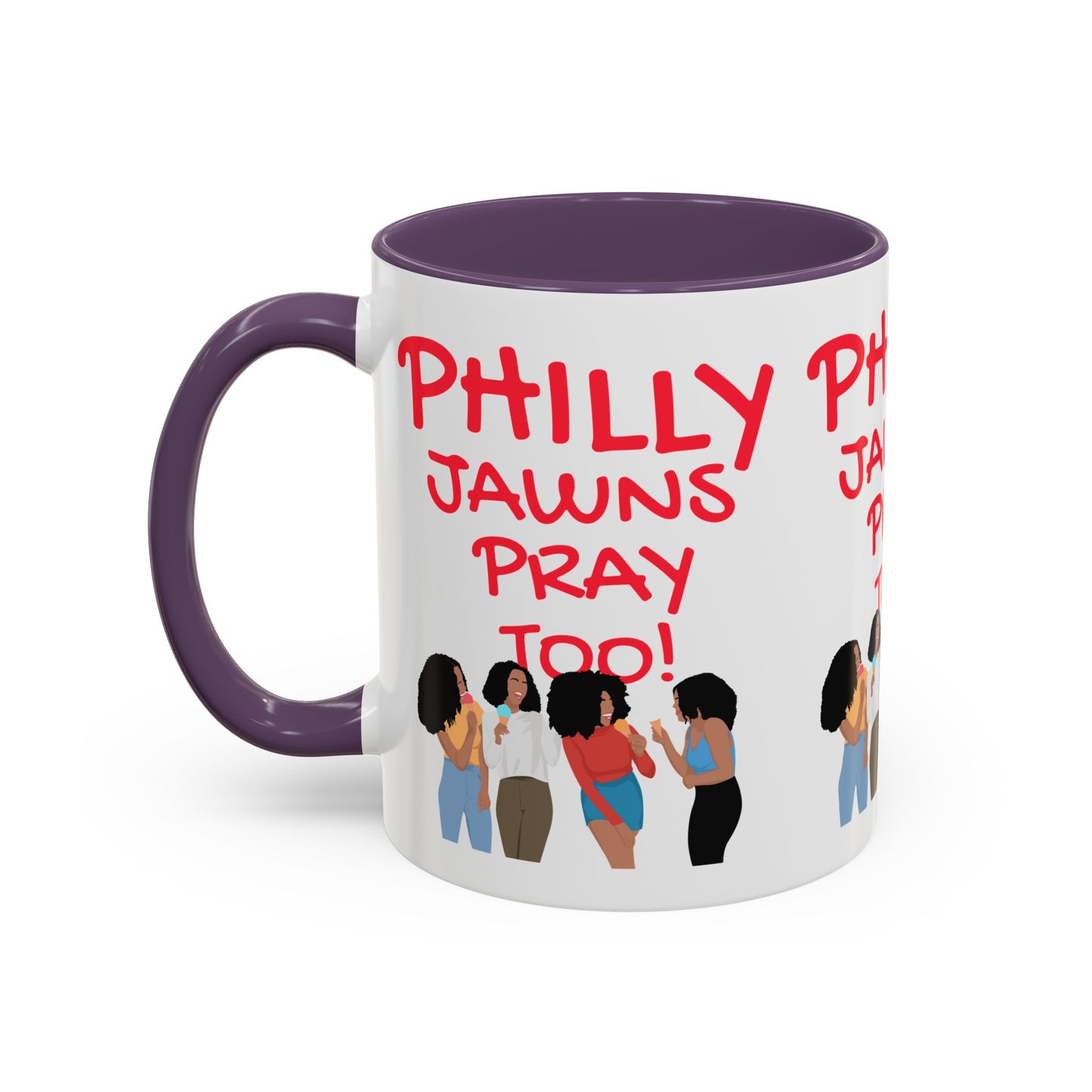 Philly Jawns Pray Too Ceramic Accent Coffee Mug (11, 15oz)