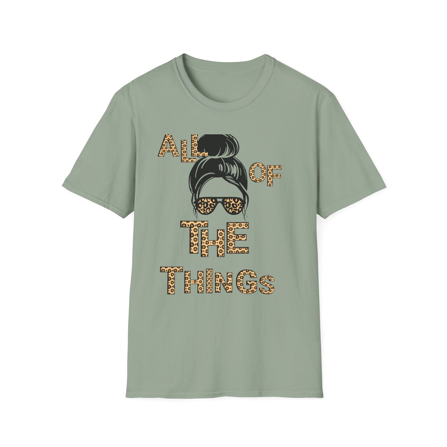 All of the Things Leopard Print Unisex Softstyle T-Shirt