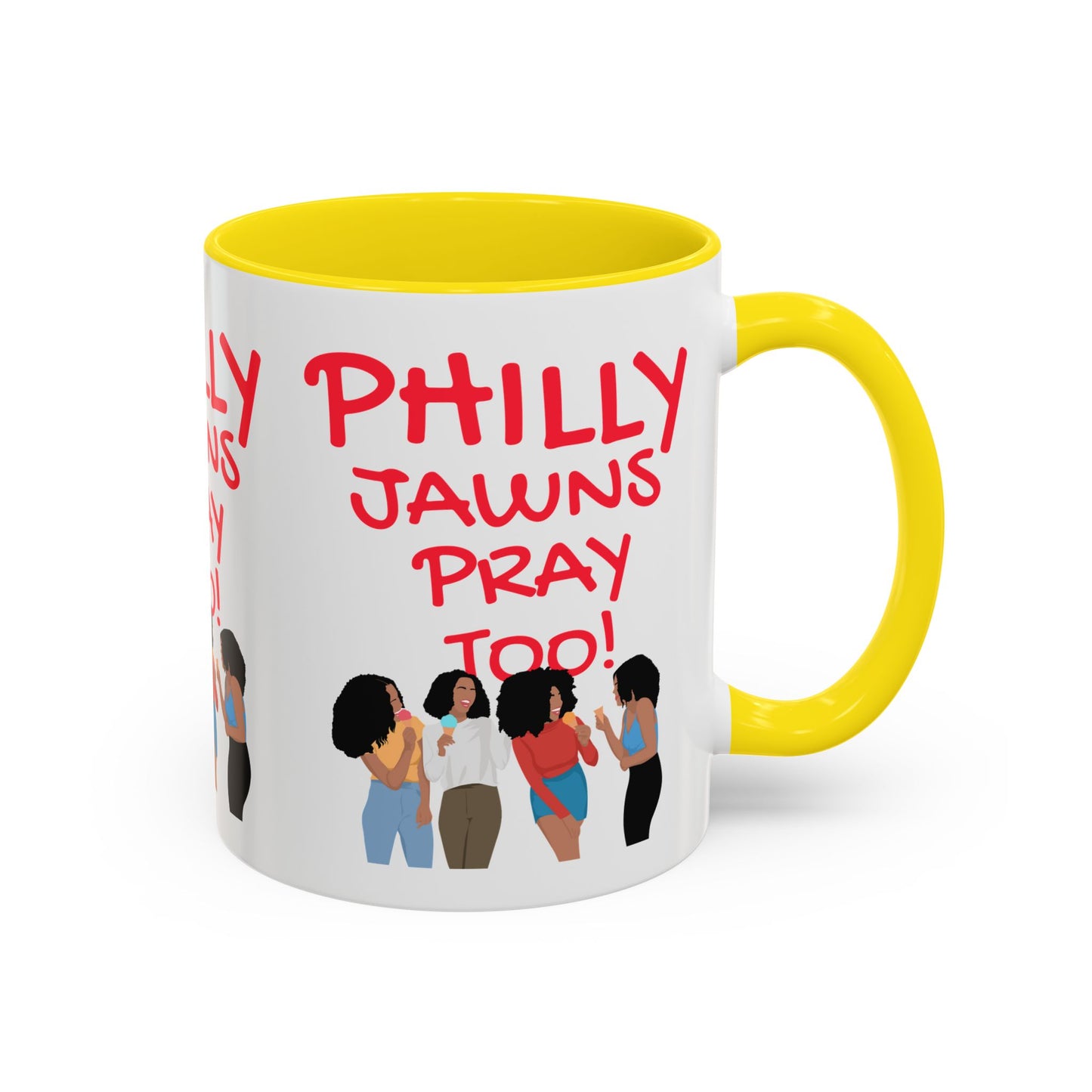 Philly Jawns Pray Too Ceramic Accent Coffee Mug (11, 15oz)