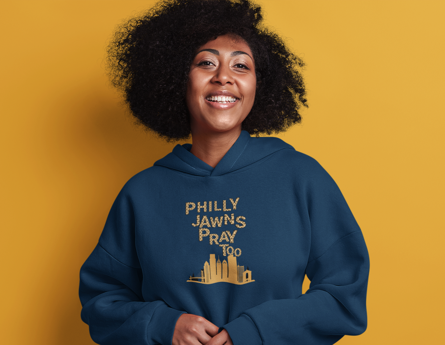 Philly Jawns Pray Too Unisex Heavy Blend™ Hooded Sweatshirt - Comfortable, Stylish Apparel for City Pride