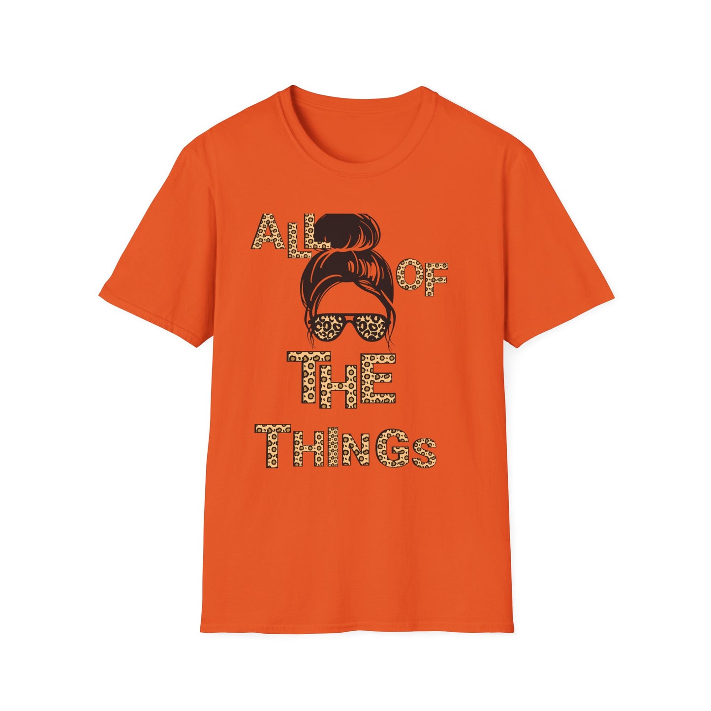 All of the Things Leopard Print Unisex Softstyle T-Shirt