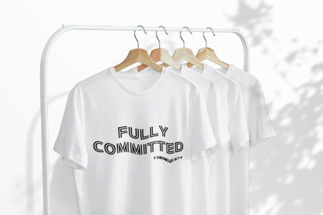 FULLY COMMITTED IN BLACK WRITING Unisex Softstyle T-Shirt