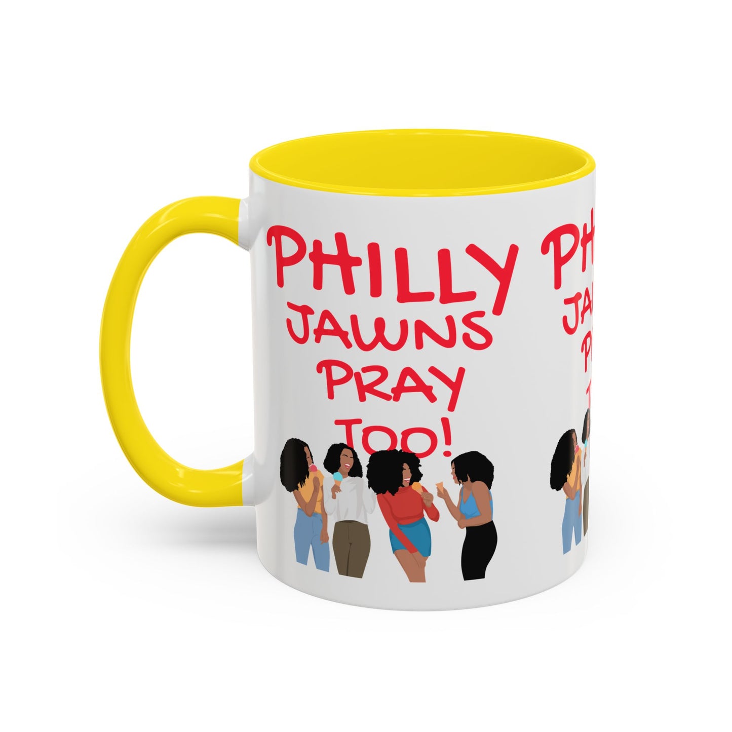 Philly Jawns Pray Too Ceramic Accent Coffee Mug (11, 15oz)