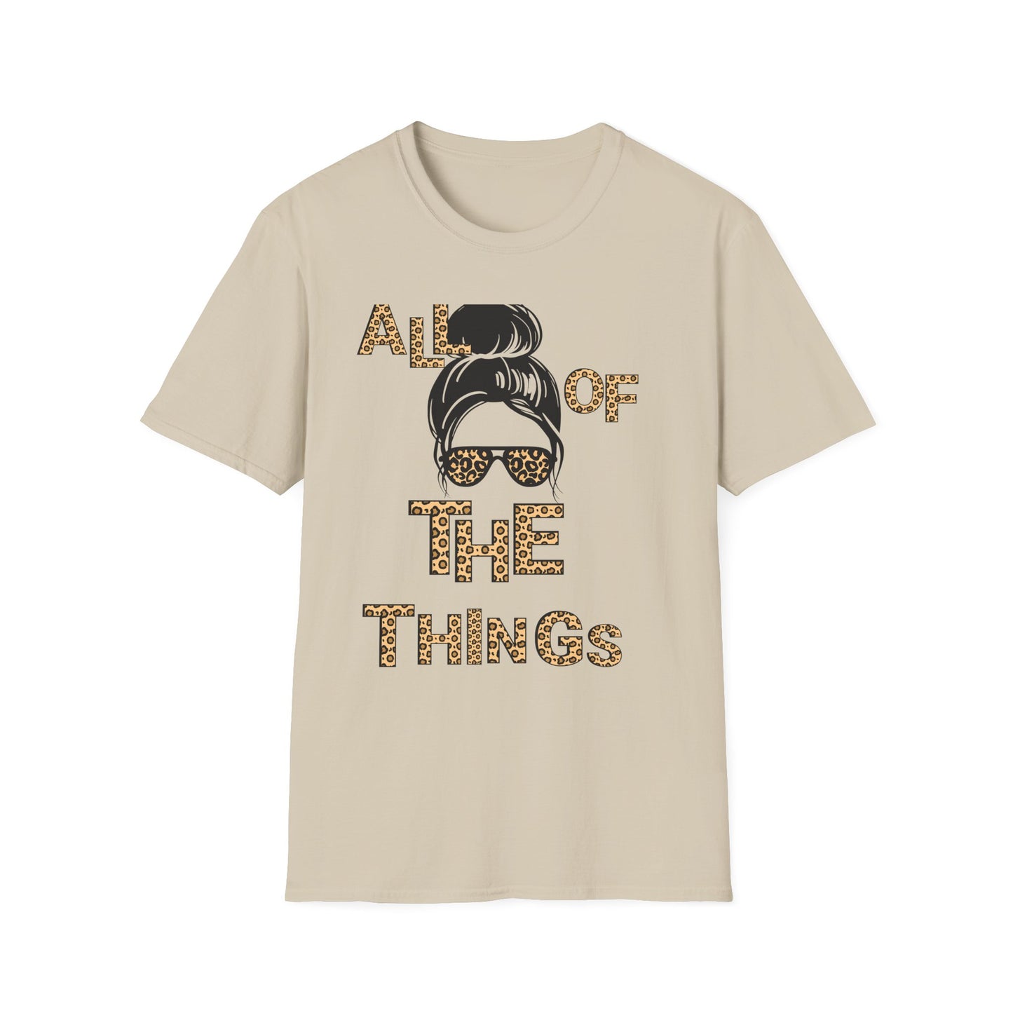 All of the Things Leopard Print Unisex Softstyle T-Shirt