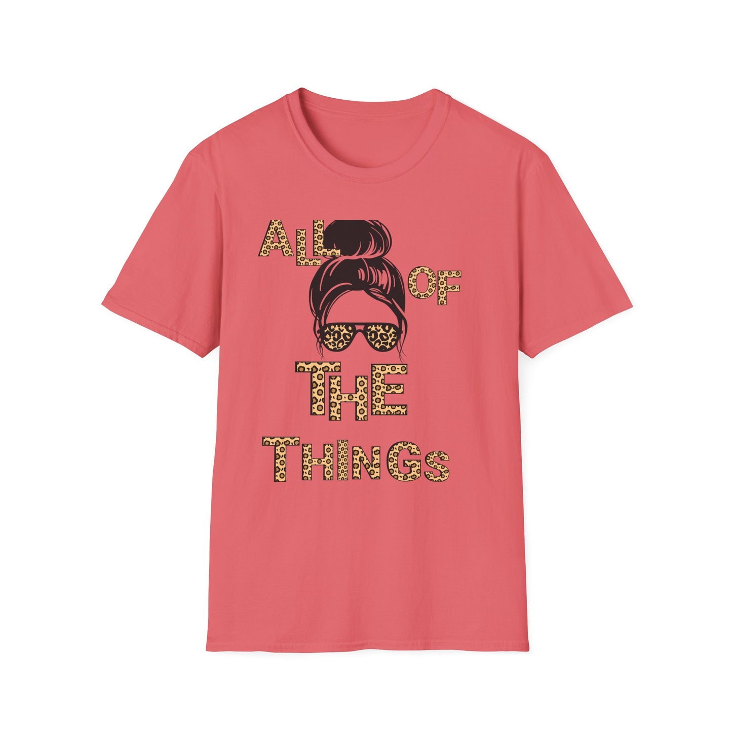 All of the Things Leopard Print Unisex Softstyle T-Shirt