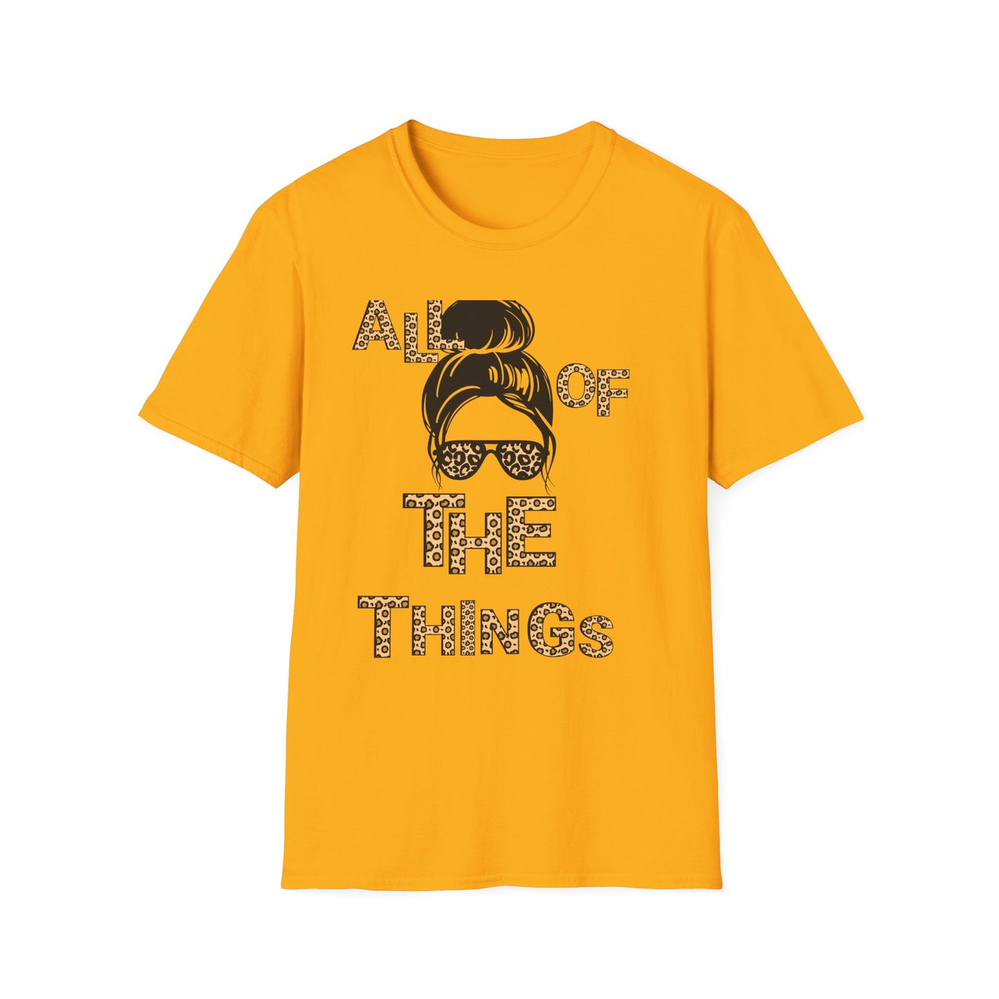 All of the Things Leopard Print Unisex Softstyle T-Shirt