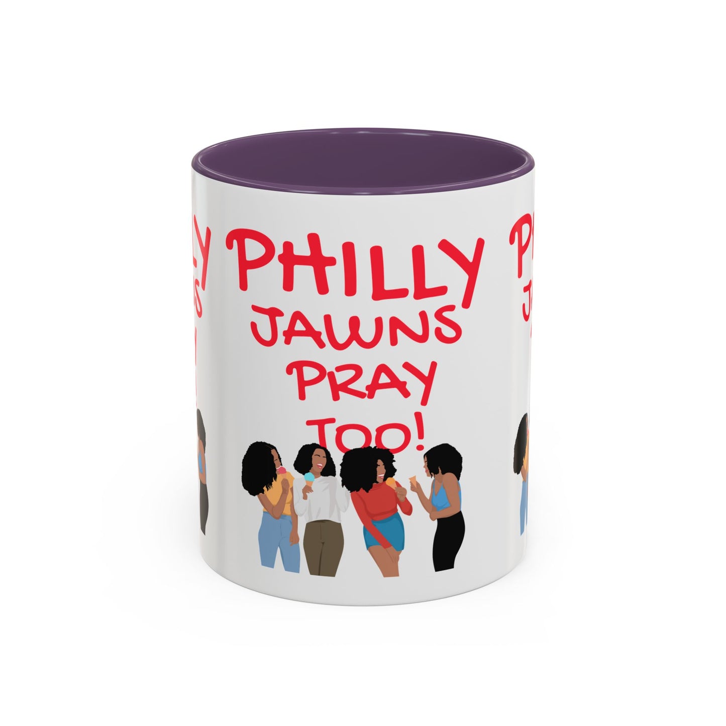 Philly Jawns Pray Too Ceramic Accent Coffee Mug (11, 15oz)