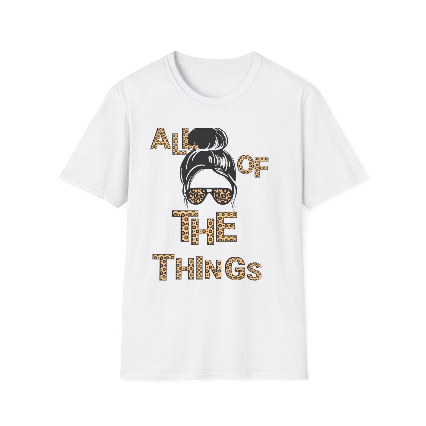 All of the Things Leopard Print Unisex Softstyle T-Shirt