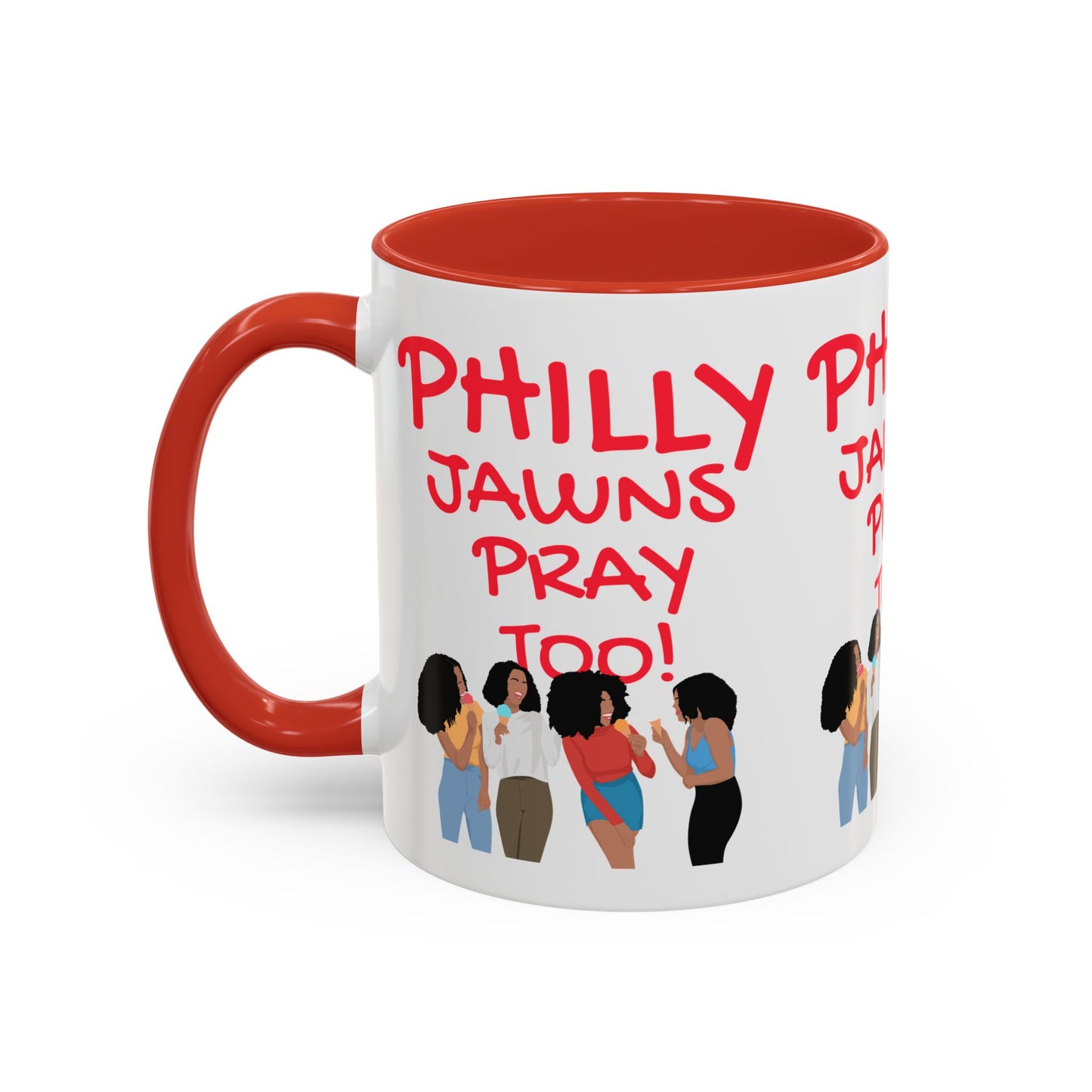 Philly Jawns Pray Too Ceramic Accent Coffee Mug (11, 15oz)