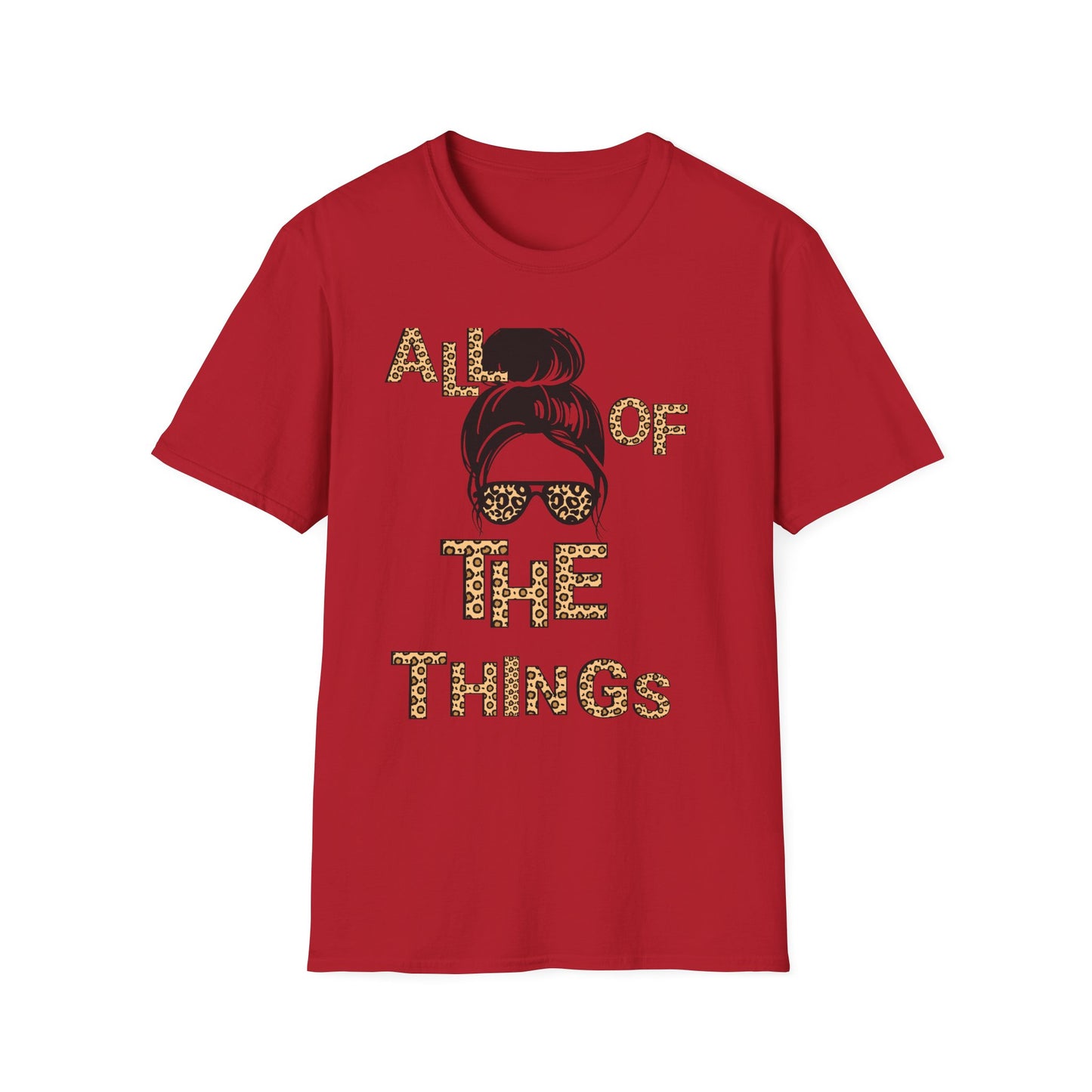 All of the Things Leopard Print Unisex Softstyle T-Shirt