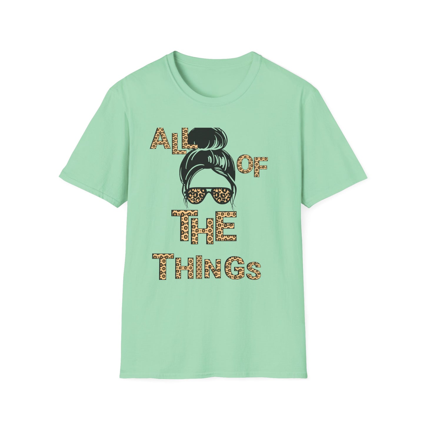 All of the Things Leopard Print Unisex Softstyle T-Shirt