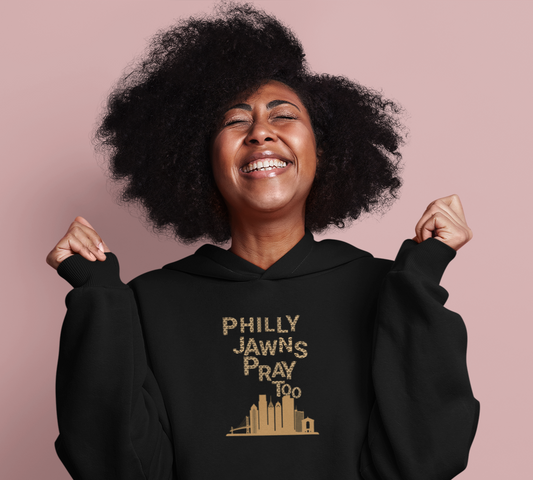 Philly Jawns Pray Too Unisex Heavy Blend™ Hooded Sweatshirt - Comfortable, Stylish Apparel for City Pride