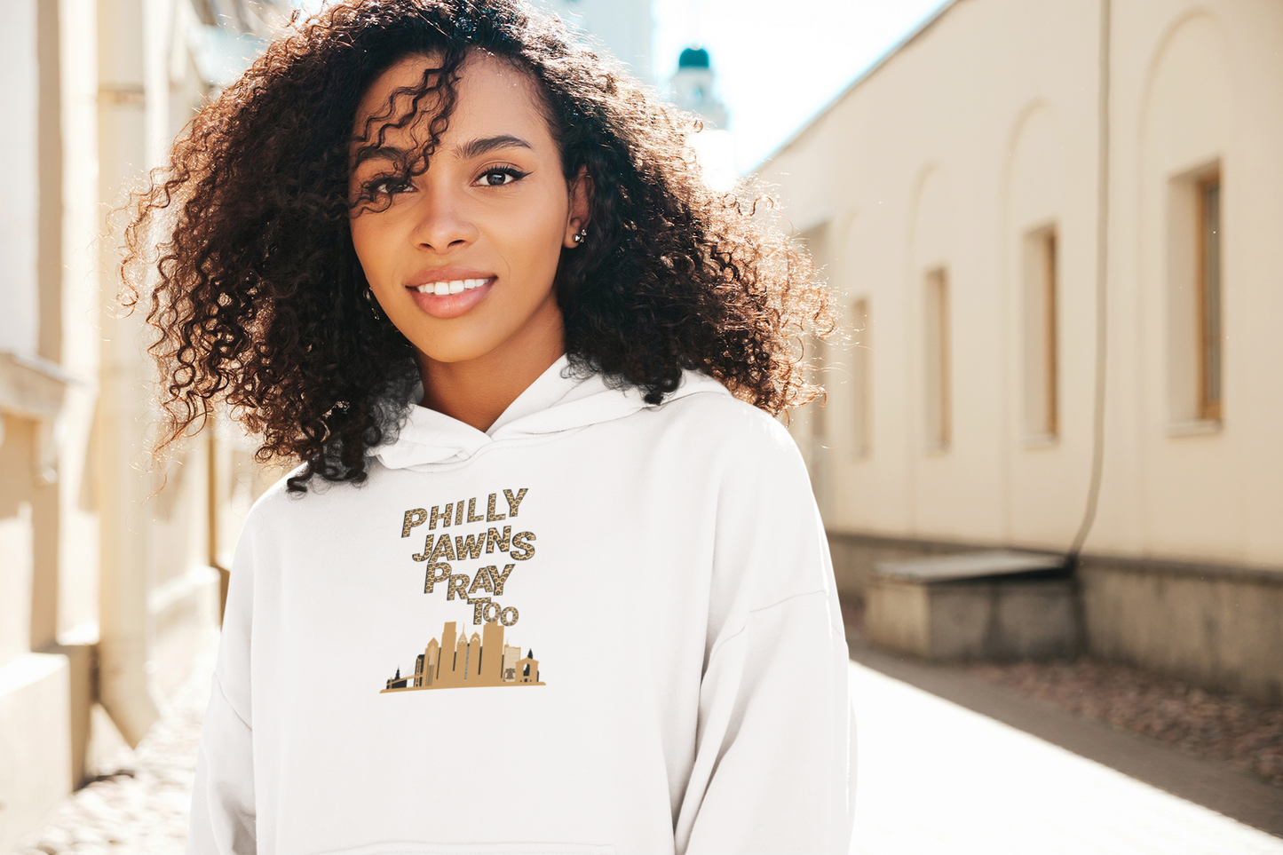 Philly Jawns Pray Too Unisex Heavy Blend™ Hooded Sweatshirt - Comfortable, Stylish Apparel for City Pride