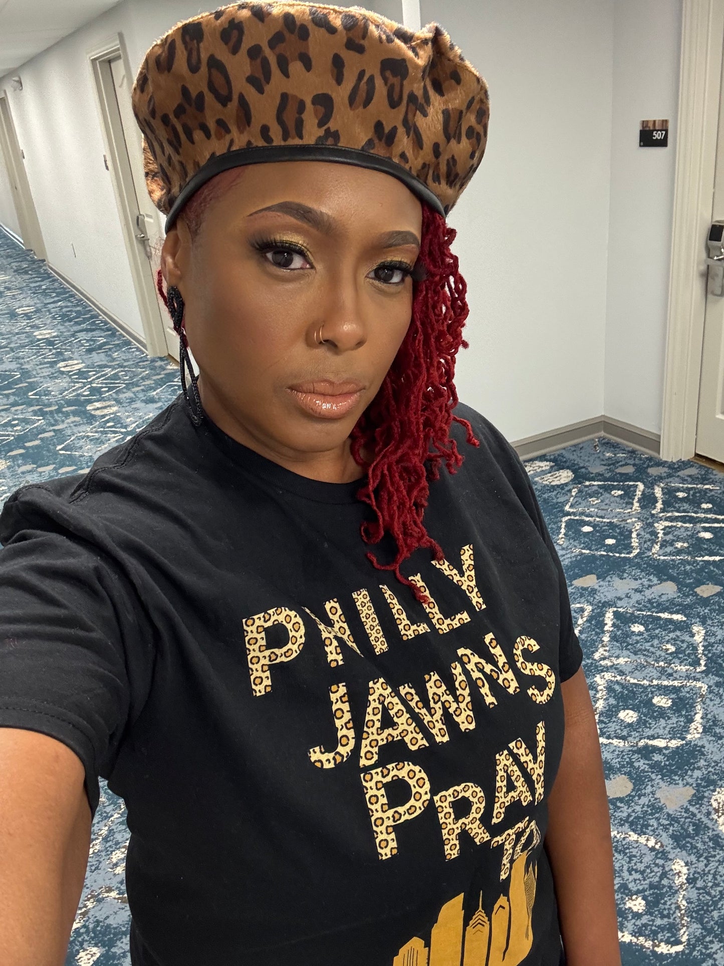 LEOPARD PRINT PHILLY JAWNS PRAY TOO Unisex Softstyle T-Shirt